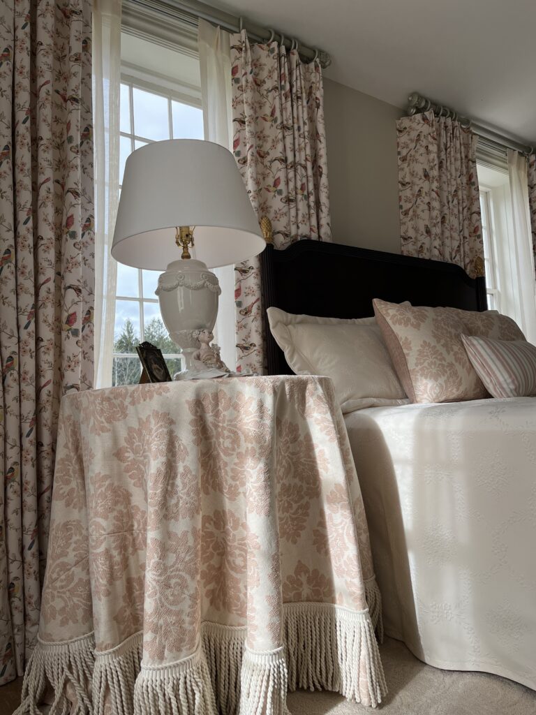 Vintage-inspired draperies and soft goods by Vitalia Inc. for Lynn Hofer's modern luxury interiors.